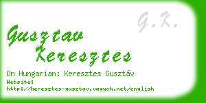 gusztav keresztes business card
